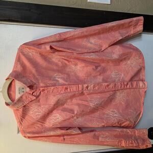 Columbia Women's Coral Floral Omni-Shade Long Sleeve Button-Up Shirt Size Small